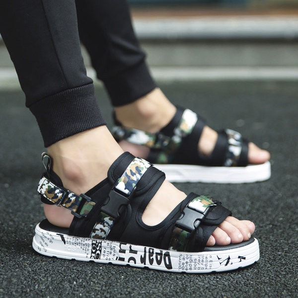 Vīriešu sandales ar augstām zolēm un velcro aizdari vairāki modeļi