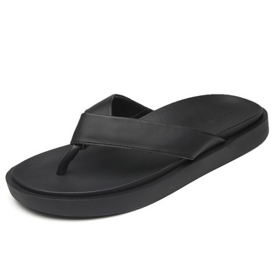 Vīriešu ikdienas čības no eko ādas caur purngaliem