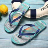 Vīriešu pludmales flipas ar plakanām zolēm