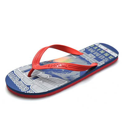 Vīriešu pludmales flipas ar plakanām zolēm