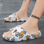 Vīriešu pludmales čības ar krāsainu aplikāciju