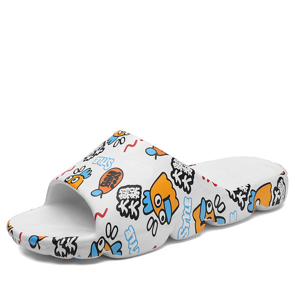 Vīriešu pludmales čības ar krāsainu aplikāciju