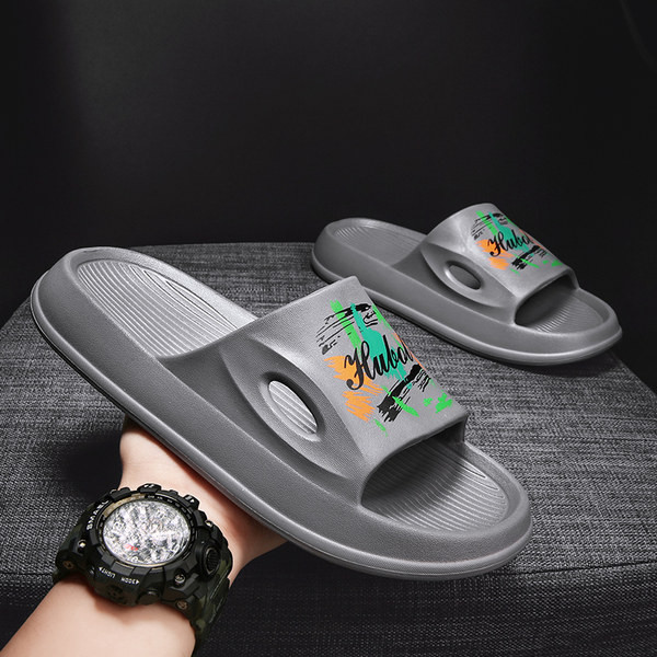 Gumi férfi papucs rátéttel