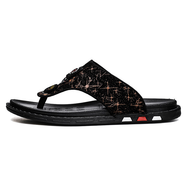 Ανδρικές καλοκαιρινές παντόφλες με επίπεδη σόλα