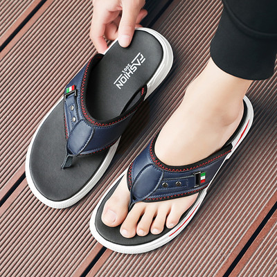 Ανδρικές παντόφλες ανάμεσα στο δάχτυλο από οικολογικό δέρμα