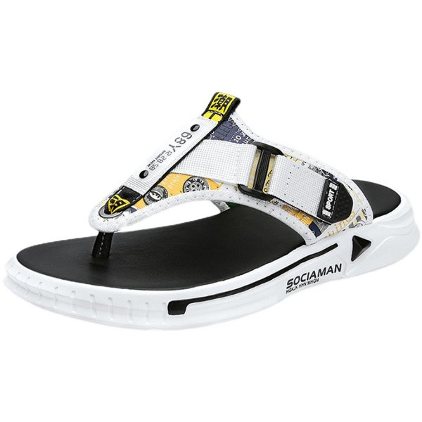 Ανδρικές σαγιονάρες  με επιγραφή και απλικέ