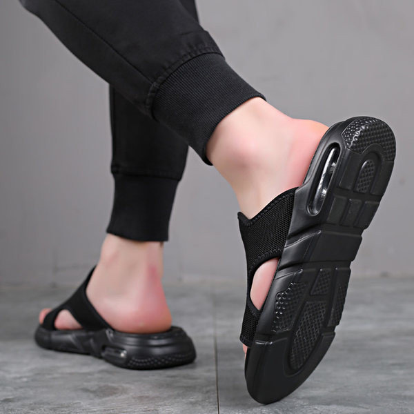 Õhukambriga meeste tekstiilist sussid