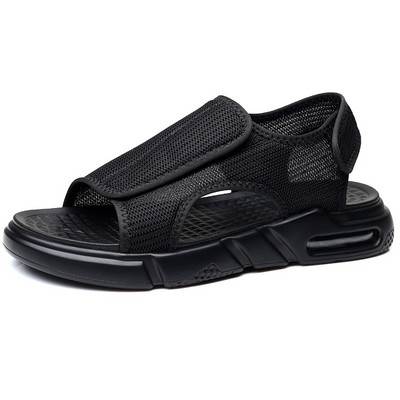 Alkalmi textil szandál tépőzárral és légkamrával