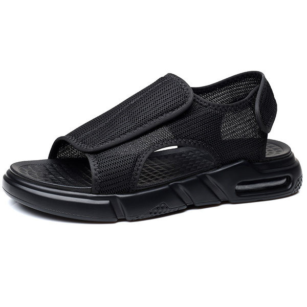 Alkalmi textil szandál tépőzárral és légkamrával