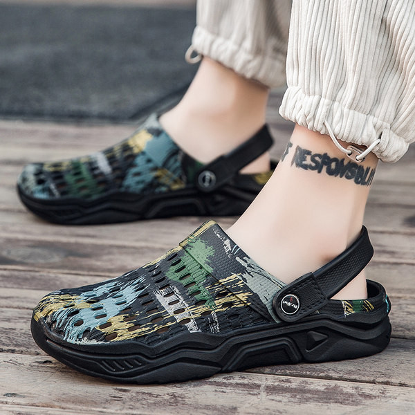 Vasariniai vyriški kroksai plokščiu padu