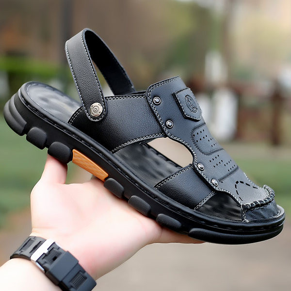 Ikdienas vīriešu mākslīgās ādas sandales