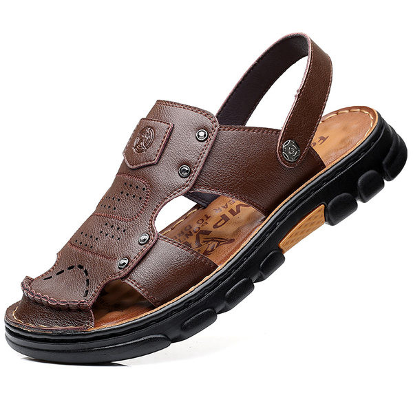 Ikdienas vīriešu mākslīgās ādas sandales