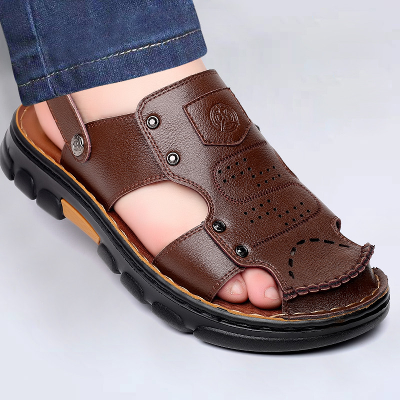 Ikdienas vīriešu mākslīgās ādas sandales