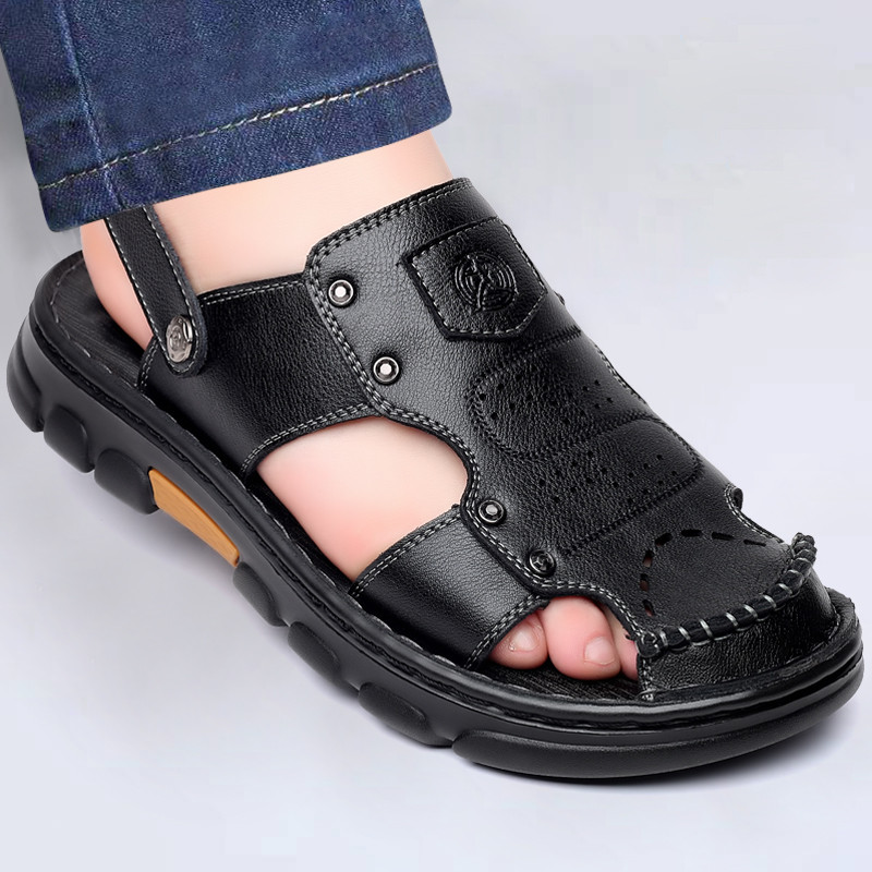 Ikdienas vīriešu mākslīgās ādas sandales