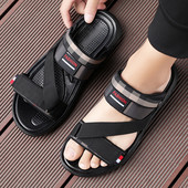 Ανδρικά casual σανδάλια με λάστιχο και έμβλημα