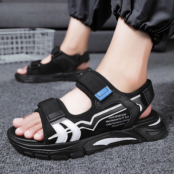 Мъжки ежедневни нехлъзгащи се сандали с надпис 