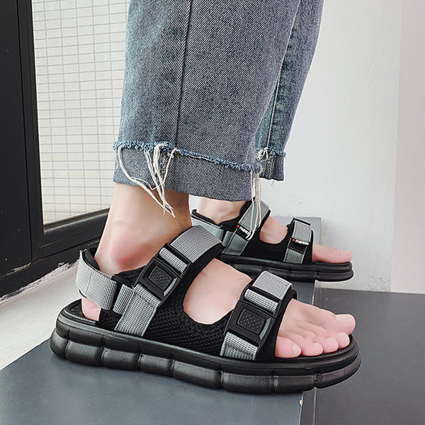 Ανδρικά σανδάλια casual με επίπεδη σόλα - υφάσματα