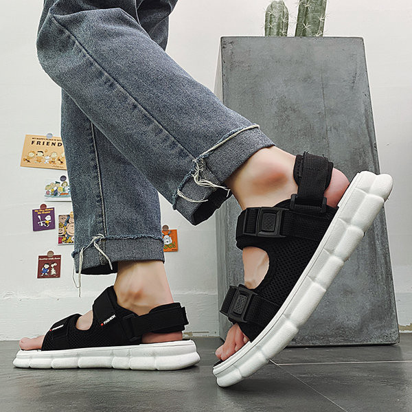 Ανδρικά σανδάλια casual με επίπεδη σόλα - υφάσματα