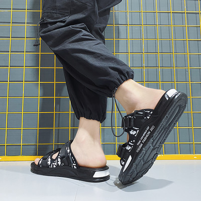 Ανδρικά σανδάλια με πλαστικά κουμπώματα και ιριδίζοντα χρώματα