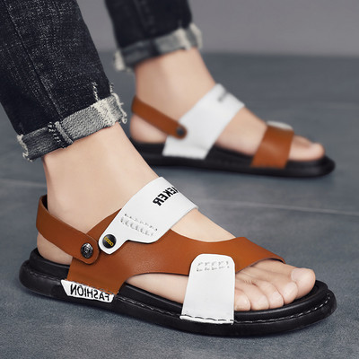 Ikdienas vīriešu sandales no eko ādas