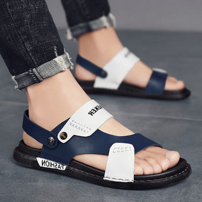 Ikdienas vīriešu sandales no eko ādas