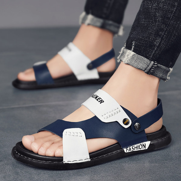 Ikdienas vīriešu sandales no eko ādas