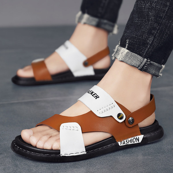 Ikdienas vīriešu sandales no eko ādas