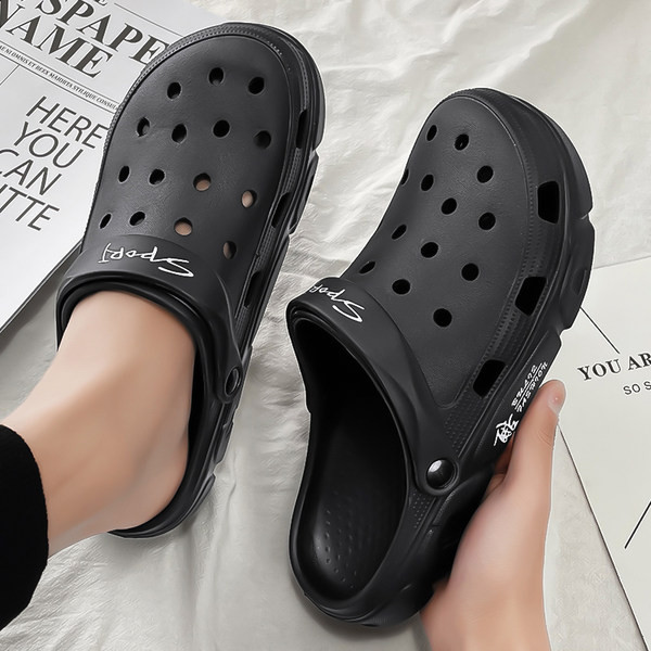 Férfi gumi crocs szandállyukakkal