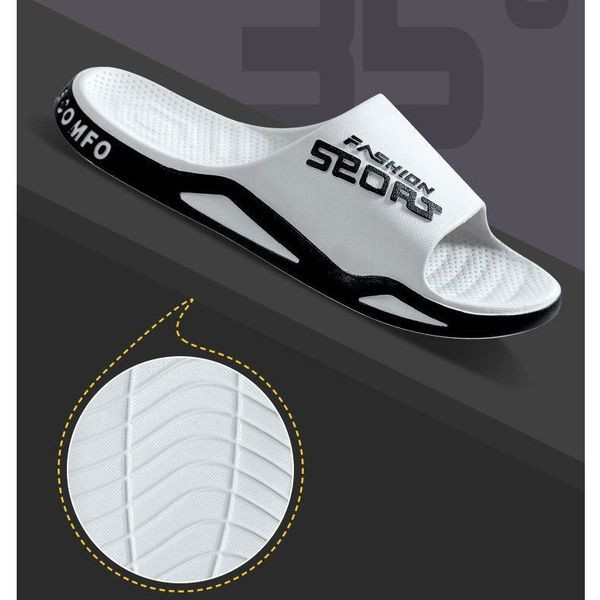 Mindennapi használatra alkalmas, feliratos férfi gumipapucs