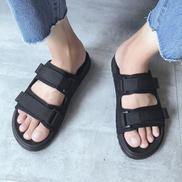 Férfi textil papucs tépőzárral