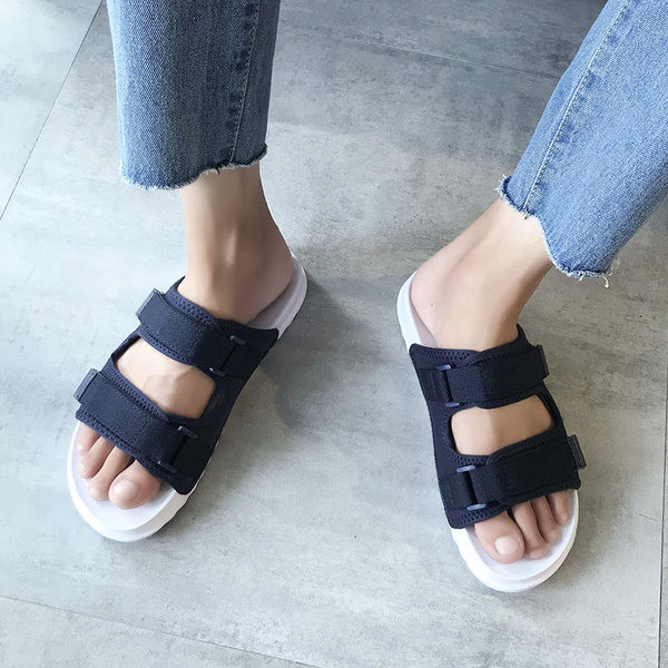 Férfi textil papucs tépőzárral