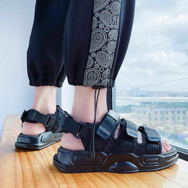 Ежедневни мъжки сандали от текстил с лепенки