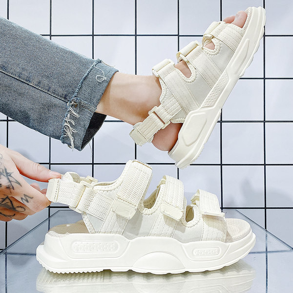 Ежедневни мъжки сандали от текстил с лепенки