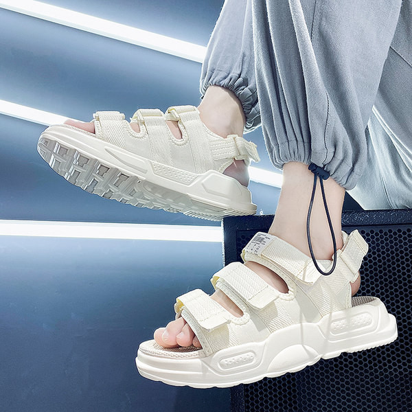 Ежедневни мъжки сандали от текстил с лепенки