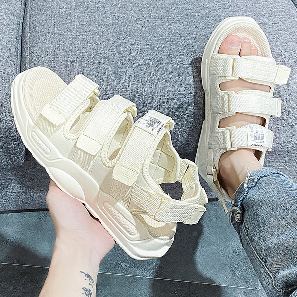 Ежедневни мъжки сандали от текстил с лепенки