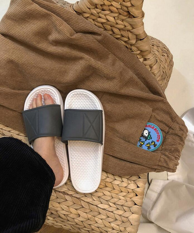 Sima unisex modell férfi és női papucs lapos talppal