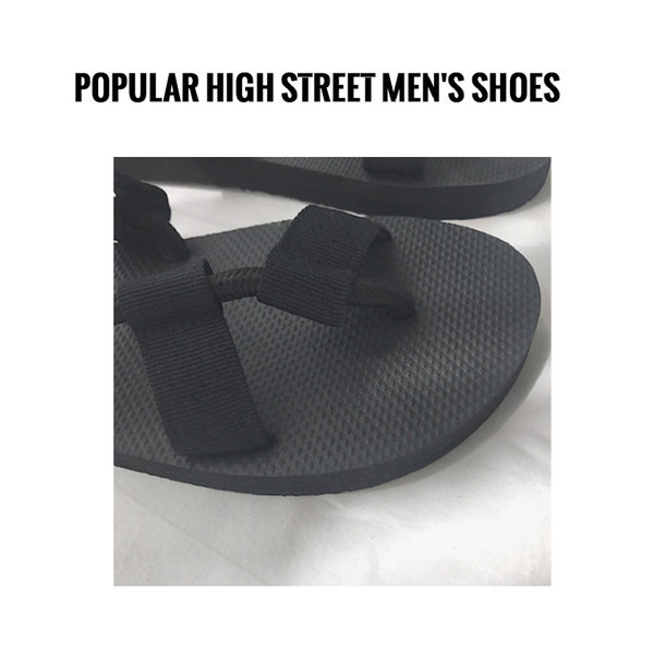 Férfi szandál az orr között textilből, tépőzáras rögzítéssel