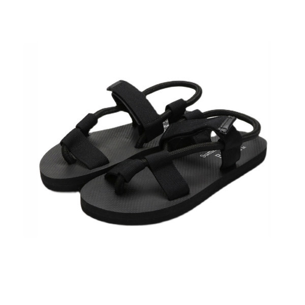 Férfi szandál az orr között textilből, tépőzáras rögzítéssel