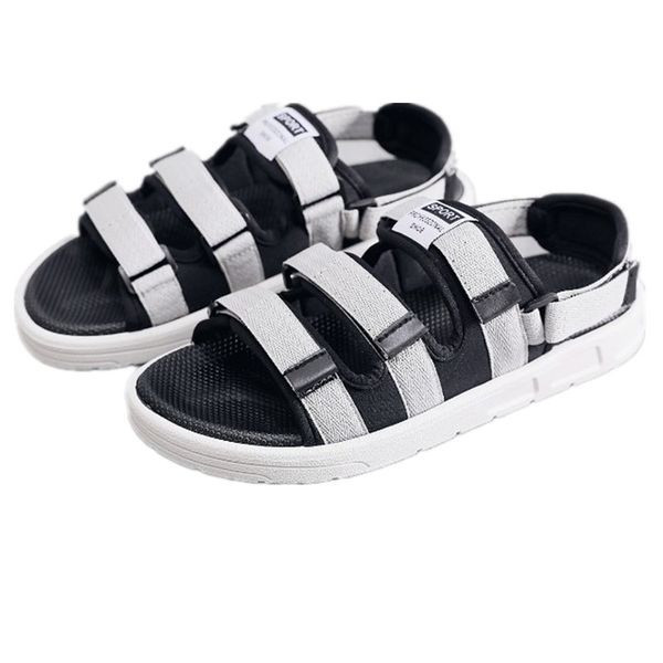 Vīriešu ikdienas sandales ar velcro aizdari un emblēmu