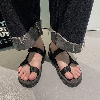 Мъжки сандали между пръста от текстил с велкро лепенка