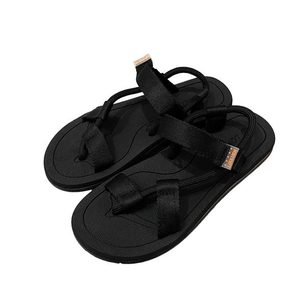 Vīriešu sandales starp purngalu no tekstila ar velcro