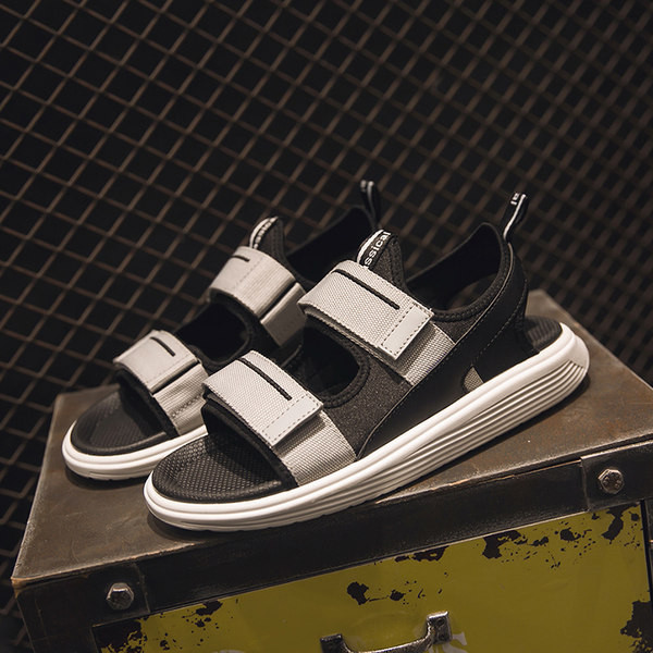 Férfi textil szandál tépőzárral és felirattal