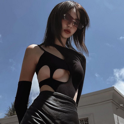 Naiste stiilne pikkade varrukatega body