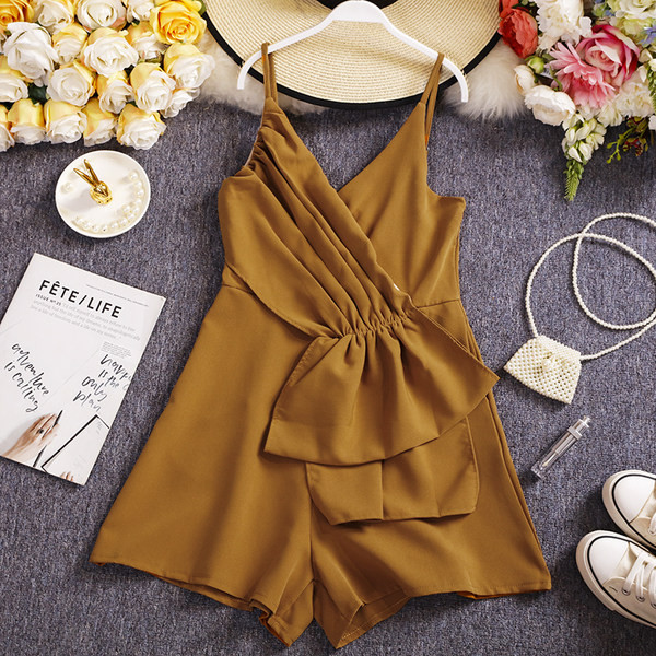 Stílusos női overall vékony pánttal