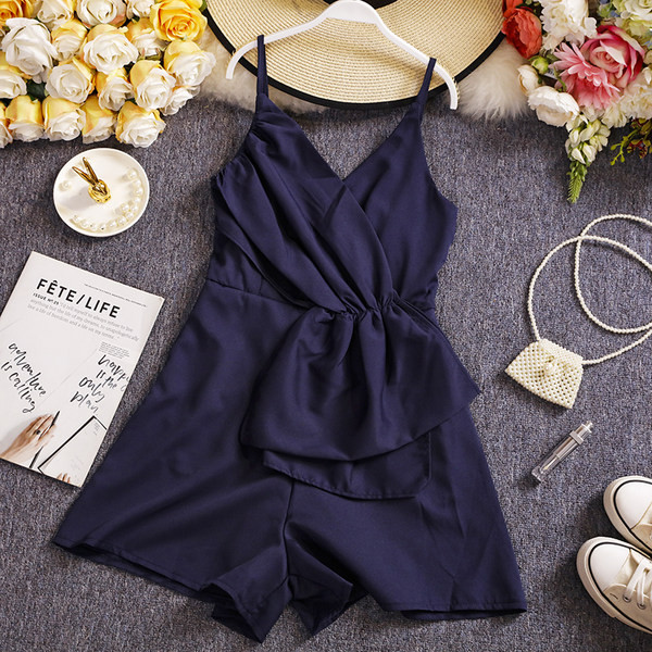 Stílusos női overall vékony pánttal