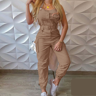 Naiste kombinesoon vöö ja taskutega