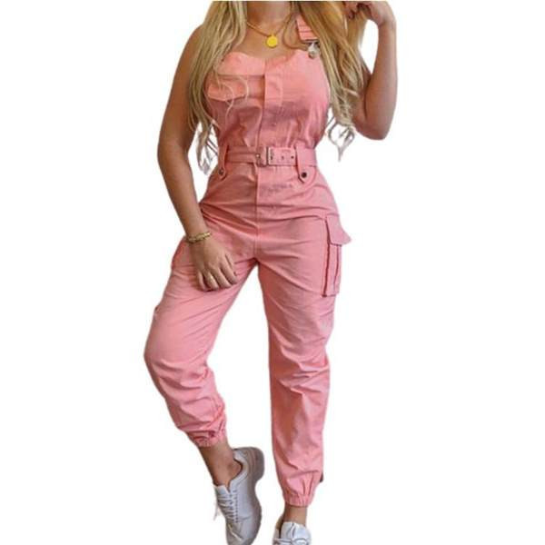 Naiste kombinesoon vöö ja taskutega