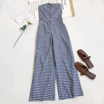 Rūtains kombinezons ar pogām trīs krāsās