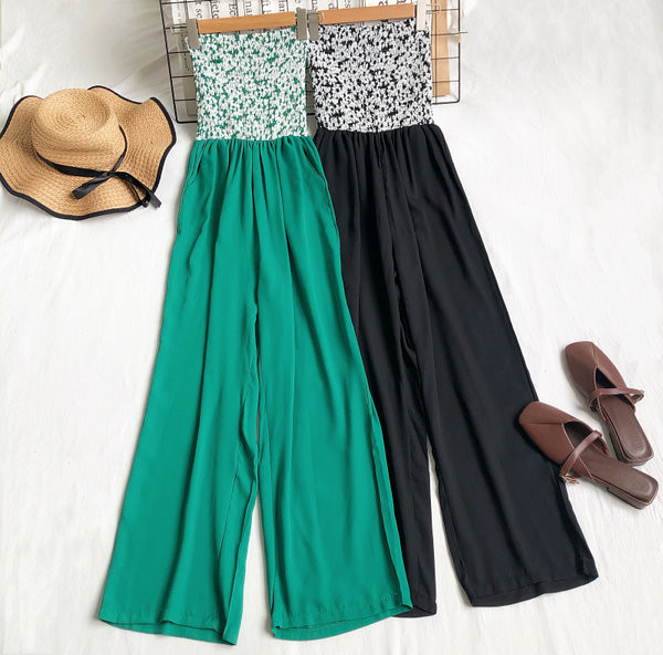 Lillemotiividega moodne pikk kombinesoon