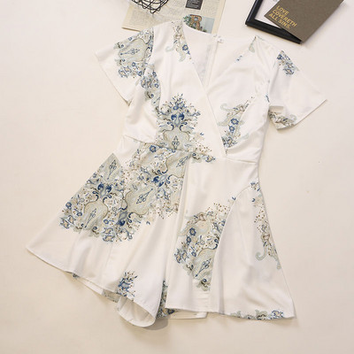 Uus mudel kaasaegne lühike V-kaelusega kombinesoon